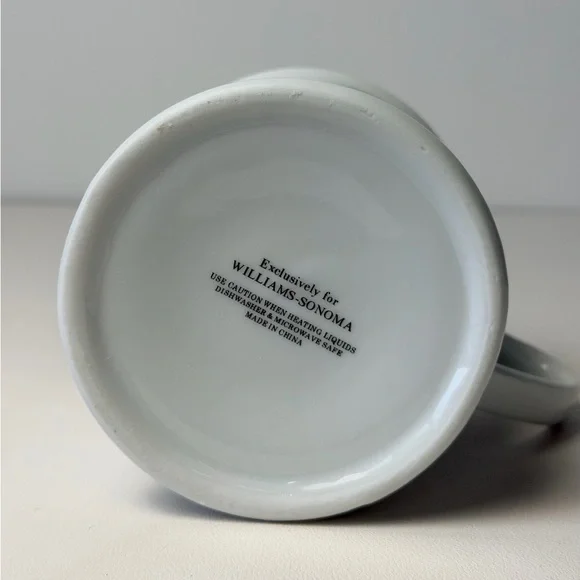 Williams Sonoma Black White Porcelain Monogram Letter Initial Mug “ F" - Picture 5 of 5